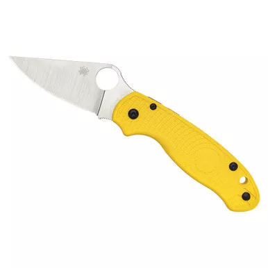 Spyderco Para 3 - Folding Knife, Plain, 2.92", Silver