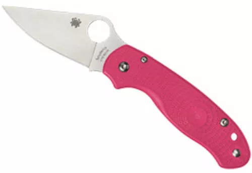 Spyderco Para 3 Lightweight, Folding Knife, Plain Edge, Pink FRN Handle, Satin Finish, Silver, 2.92" Blade Length, CTS BD1N Steel C223PPN