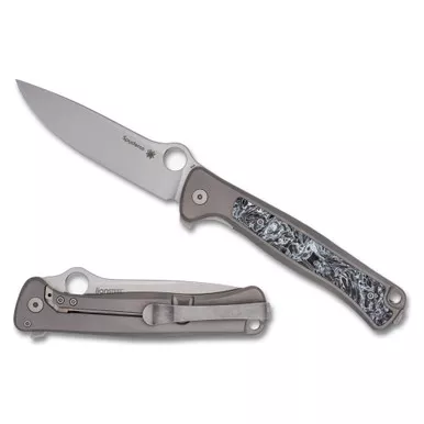 Spyderco Slym - Folding Knife, Plain, 3.42", Silver