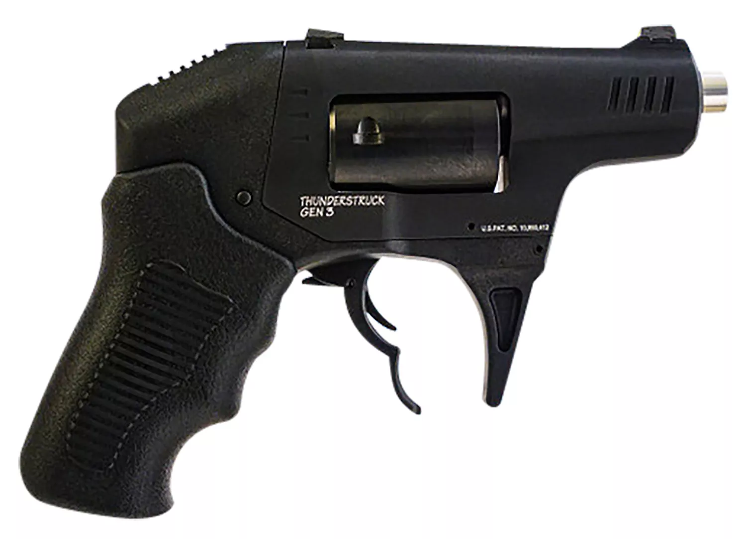 Standard Mfg S333GENIII Thunderstruck Gen III 22 WMR 8rd Shot 2.25" Black Double Barrel Black Hardcoat Anodized Aluminum Frame Black Cylinder Black Finger Grooved Polymer Grips