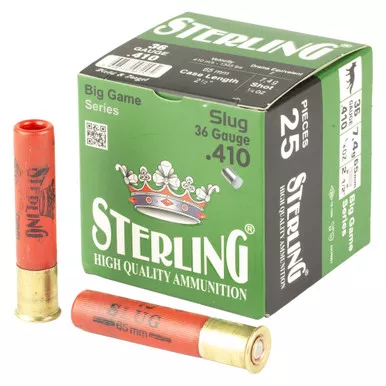 Sterling Big Game Series - 410 Bore 2.5", Rifled Slug, 25-Round Box