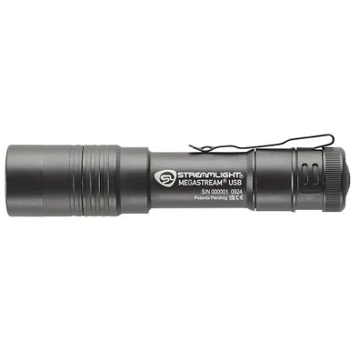 Streamlight Megastream, Flashlight, 1,800 Lumens, 26,000 Candela, Black, Includes (1) SL-B34 Battery Pack, USB-C Cord, and Holster 66210