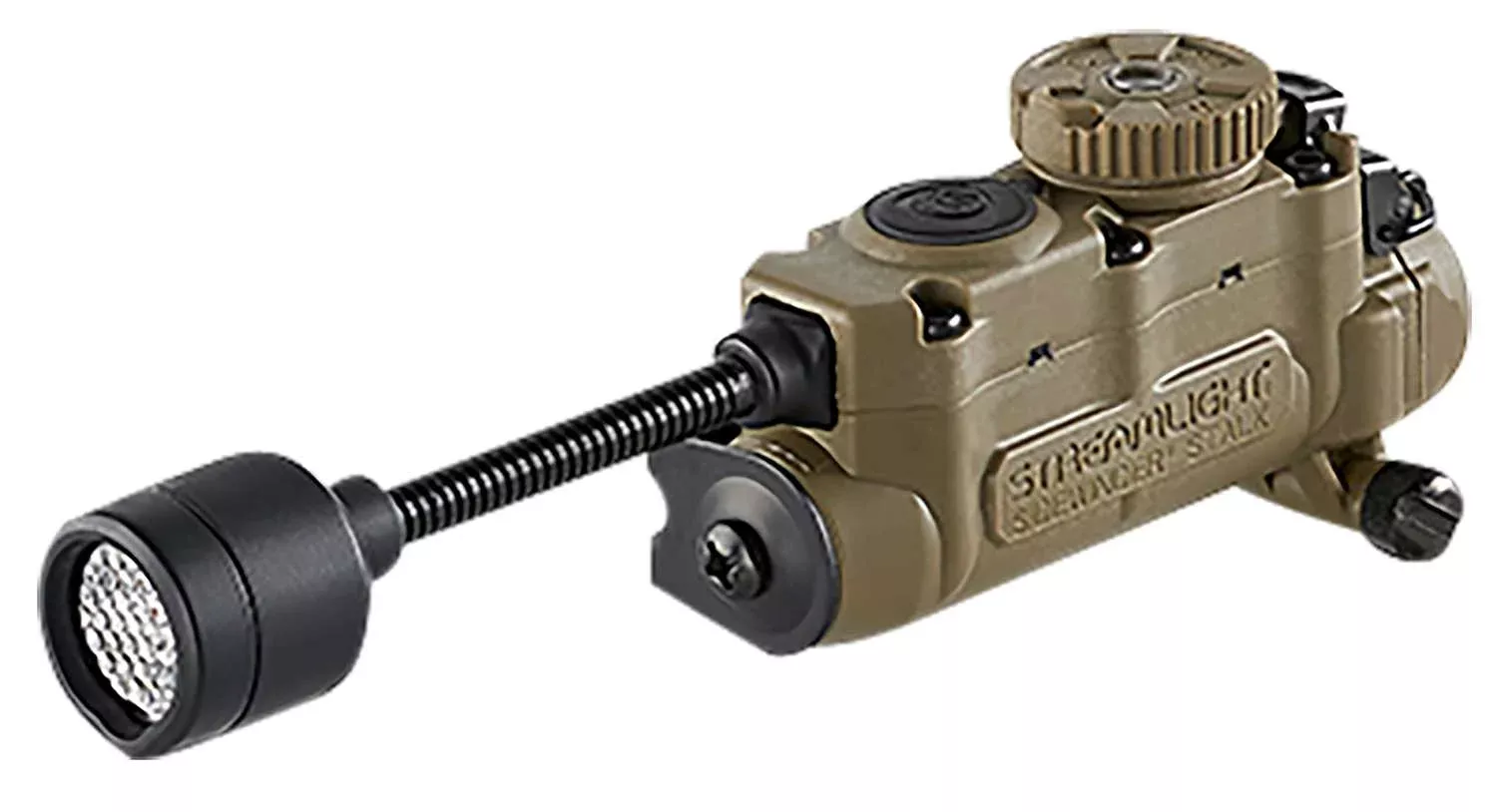 Streamlight Sidewinder Stalk Helmet Light 23/28/57/76 Lumens White White/Red/Green/Blue/IR LED Bulb Coyote 28 Meters Distance Features Arc Rail Mount & Assembly