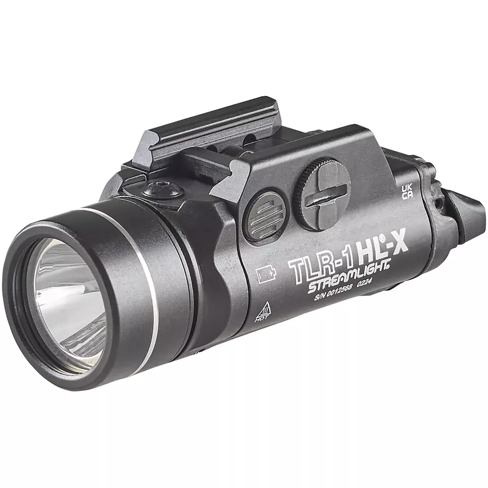 Streamlight TLR-1 HL-X Tactical Flashlight, Black, CR123A Battery