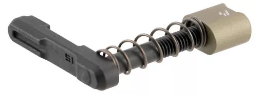 Strike Industries ARSMCFDE Magazine Catchmade of Black Steel with Flat Dark Earth 6061-T6 Aluminum Release Button for AR-Platform