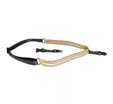 Tactical Single Point Sling AR Clip Style Tan Paracord