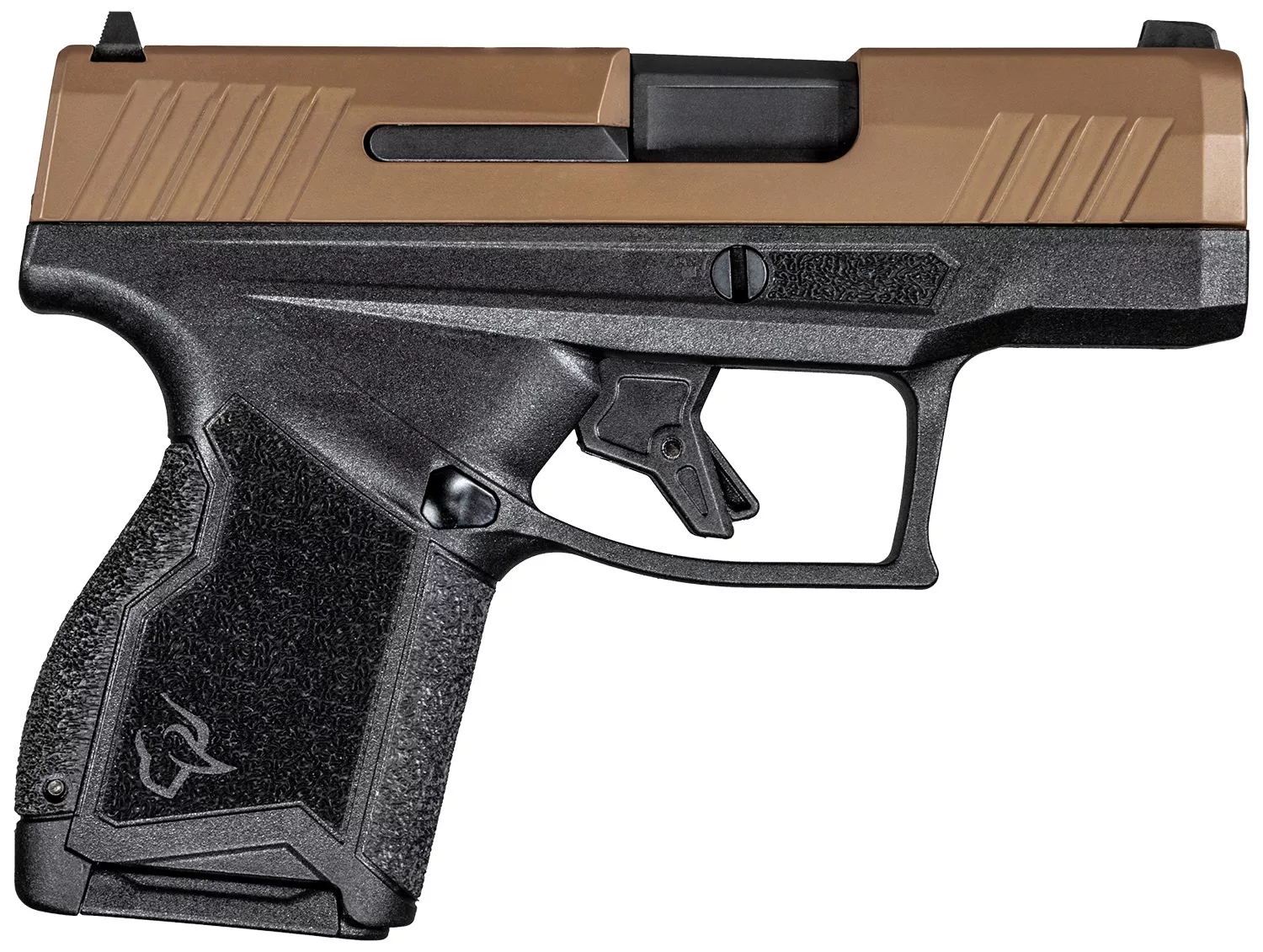 Taurus 1GX4M93E GX4 Micro-Compact 9mm Luger Caliber with 3.06" Barrel, 11+1 Capacity, Black Finish Frame, Serrated Coyote Cerakote Steel Slide &Interchangeable Backstrap Grip Includes 2 Mags