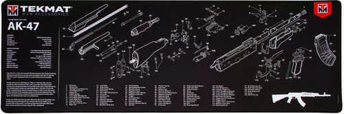 TekMat AK-47 Ultra Premium Gun Cleaning Mat, Includes Small Microfiber TekTowel, Packed In Tube TEK-R44-AK47