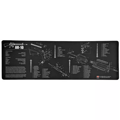 TekMat TekMat Rifle Mat AR10 Black – Gun Cleaning and Maintenance Mat with Exploded Parts Diagram