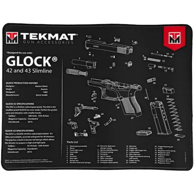 TekMat TekMat Ultra Mat for Glock 42/43 - Protective Gun Cleaning and Maintenance Mat