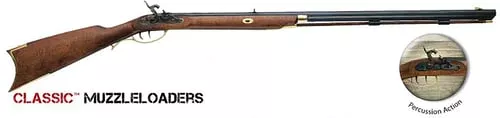 Traditions R26128101 Crockett Muzzleloader 32 Cal Percussion 32" Blued Hardwood