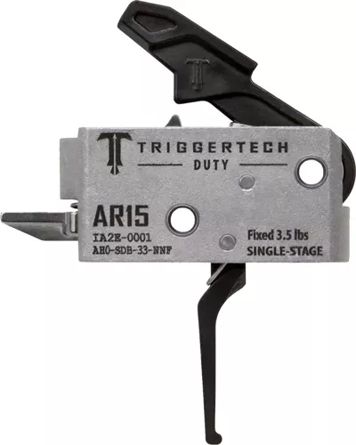 TRIGGERTECH AR-15 SINGLE STAGE – BLACK DUTY FLAT