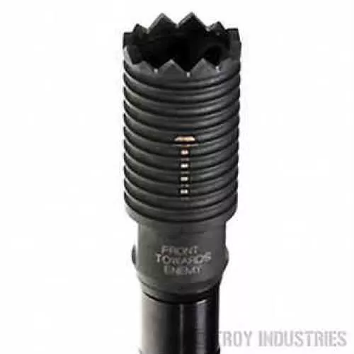 Troy Claymore Muzzle Brake FALSEt Compatible With Any M-14/M1A Rifles Black 7.62 Nato/.308/6.8 (5/8 X24 TPI) SBRA-CLM-06BT-