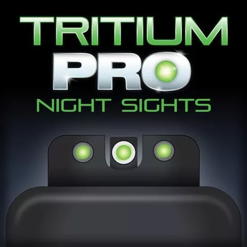 Truglo Tritium Pro Night Sights Fit Taurus Millennium G2 / 709 Slim / 740 Slim - White Outline Front/Rear Green