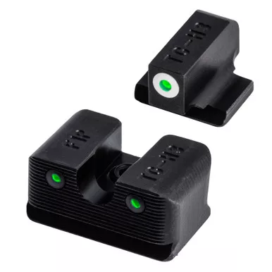 TRUGLO Tritium Pro, Sight Set, Fits FNX 40, Green Tritium, White Ring on Front Sight TG-TG231F2W