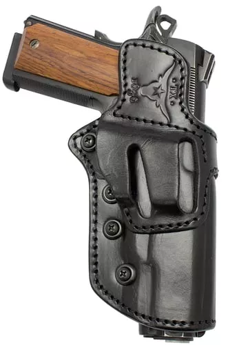 TX 1836 Kydex TXLOCKROWB355 TX Lock Retention System OWB, Black Leather, Compatible w/ Glock 43/48, Walther P22, Fits 3.40" Barrel, Belt Slide Mount, Ambidextrous