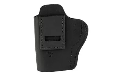 Uncle Mikes-leather(1791) UMIWB4MBLA Inside the WaistbandIWB Size 04 Matte Black Leather Belt Clip Fits Glock 17/19, Right Hand
