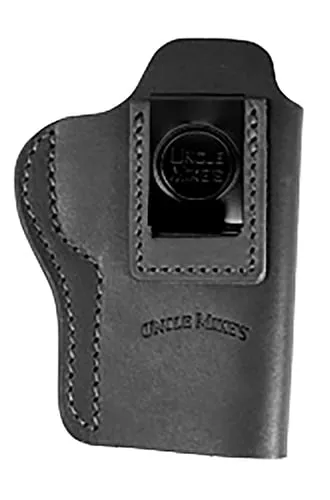 Uncle Mikes-leather(1791) UMIWB5MBLA Inside the WaistbandIWB Size 05 Matte Black Leather Belt Clip Fits Sig P320 Right Hand