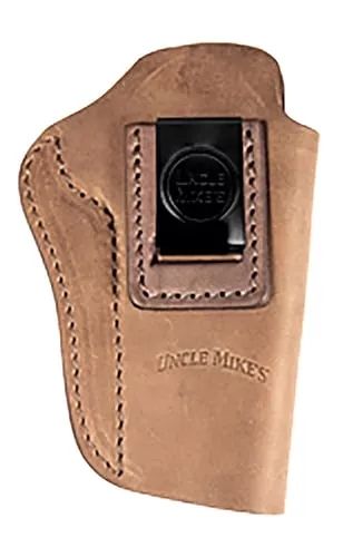 Uncle Mikes-leather(1791) UMIWB6BRWA Inside the WaistbandIWB, Size 06, Brown Leather, Belt Clip Fits 1911 5", Right Hand