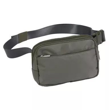 US PeaceKeeper Suburban Sidekick, Fanny Pack, RPET Polyester Construction, 8.25"x5.5"x2.25", Smokey Green Gray P27106