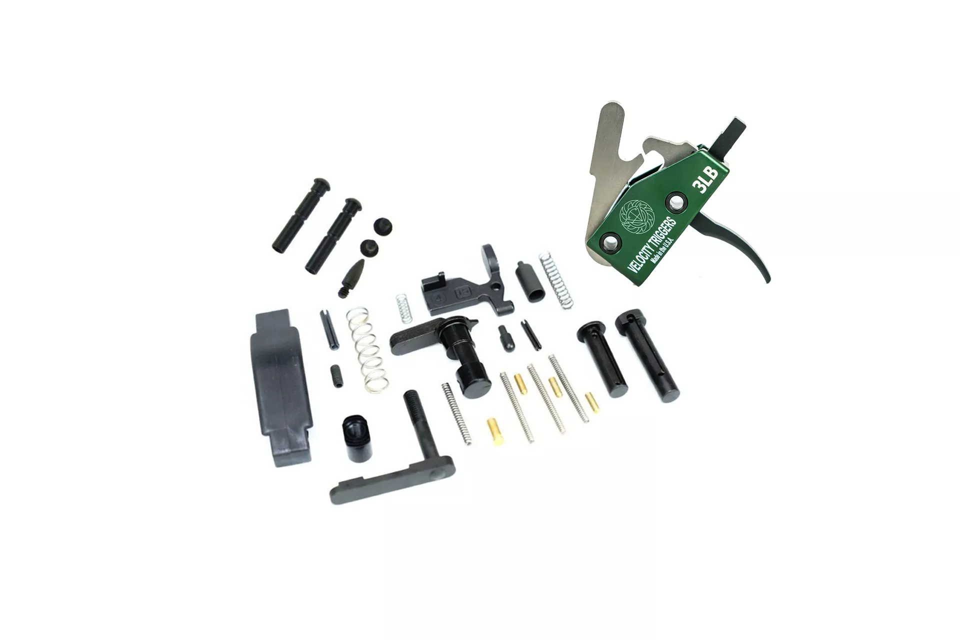 Velocity Trigger Lower Parts Kit Minus Grip – Curved – 3lb