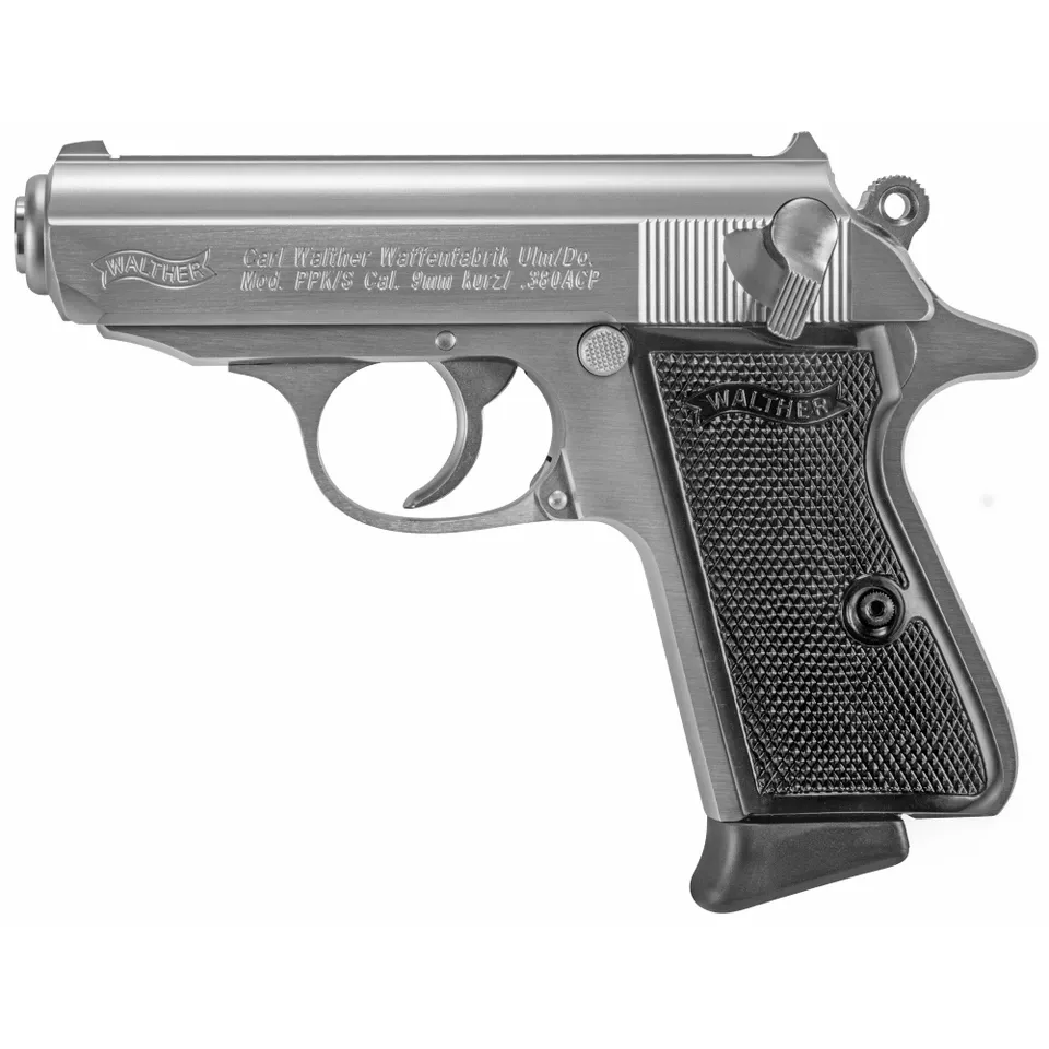 WAL PPK/S .380 ACP 3.3" Barrel 7-Round Stainless Steel