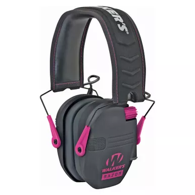 Walker's Razor - Electronic Earmuff, Black, Pink