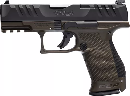 WALTHER PDP COMPACT 9MM 4″ FS – 15-SHOT GREEN POLYMER FRAME