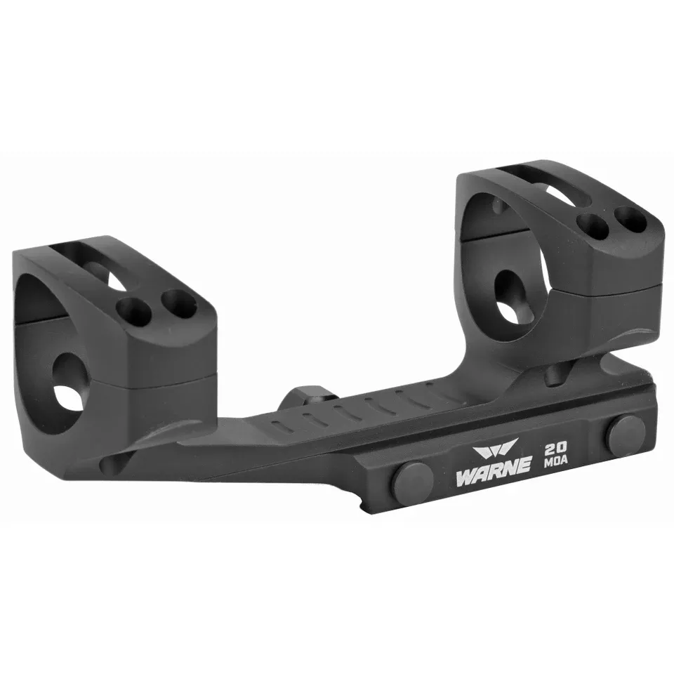 Warne 20MOA Extended Skeleton 30mm Black Scope Mount