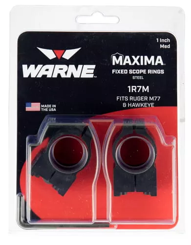 WARNE RUGER M77 1″ MED MATTE RINGS