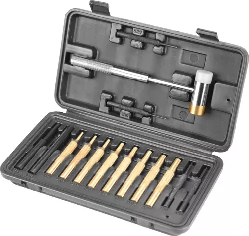 WHEELER HAMMER AND PUNCH SET – 14-PUNCHES/1-HAMMER/CASE