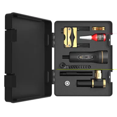 Wheeler Ultra Scope Mounting Kit, Includes Fat Wrench, Leveling System, 10 Bit Set, Laser Bore Sight, Thread Locker, Lens Pen and Hard Case 4001009