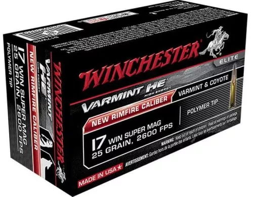 Winchester Ammo X17W25 Super X17WSM 25gr Jacketed Hollow Point 50 Per Box/10 Case