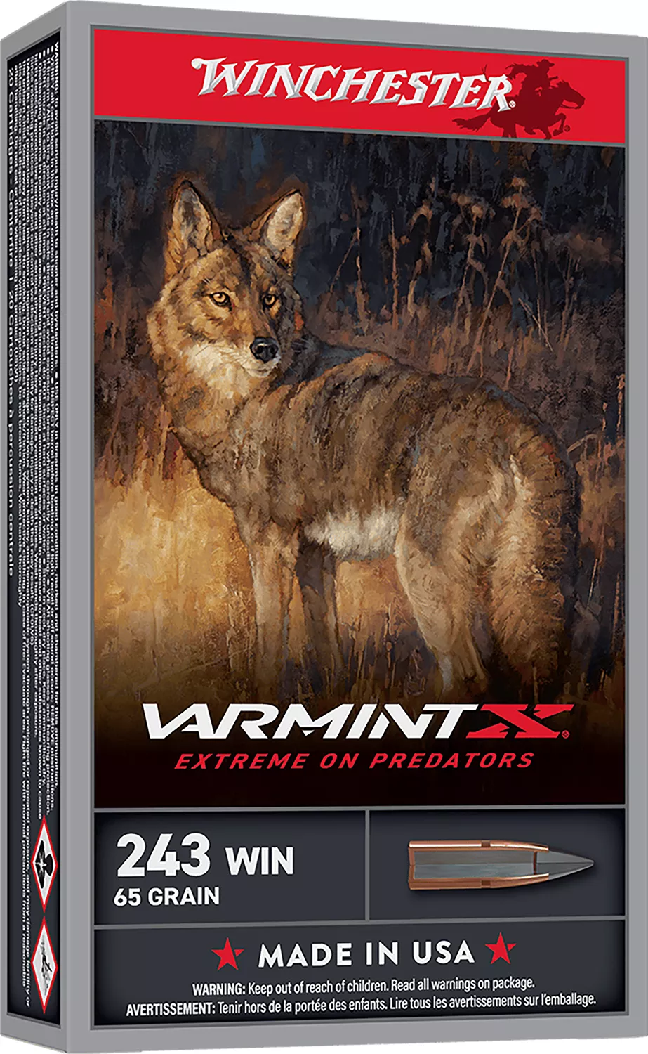 Winchester Ammo X243PXP Varmint X243Win 65gr Extreme Point 20 Per Box/10 Case