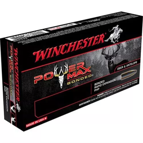 Winchester Ammo X30064BP Power Max Bonded30-06 Springfield 180 gr 2700 fps Bonded Rapid Expansion PHP 20 Bx/10 Cs
