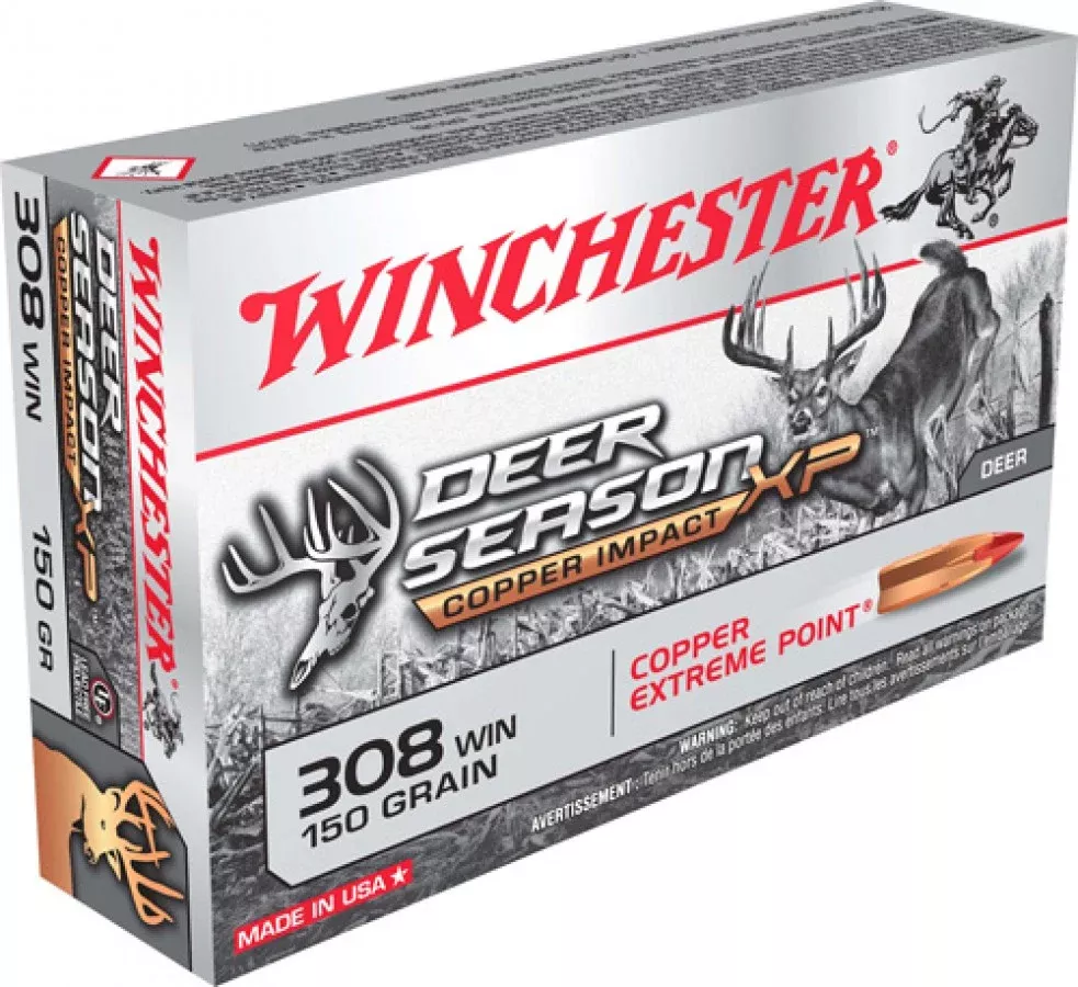Winchester Ammo X308CLF Copper Impact 308Win 150gr Copper Extreme Point Lead Free 20 Per Box/10 Case