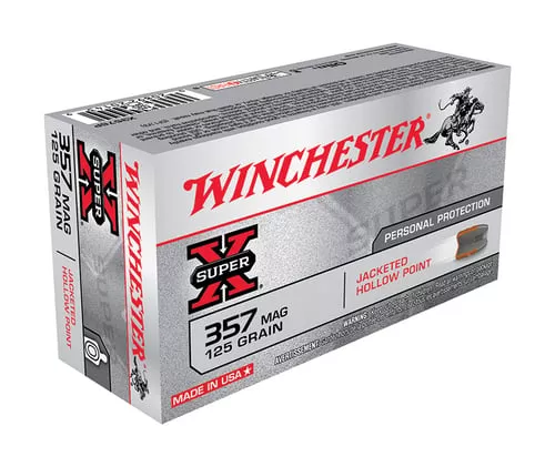 Winchester Ammo X3576P Super-X357 Mag 125 gr Jacketed Hollow Point (JHP) 50 Bx/10 Cs