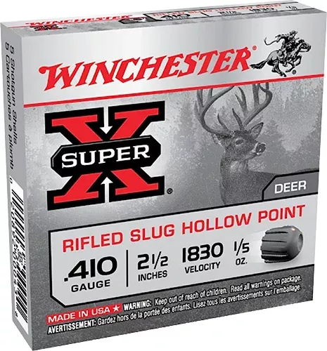 Winchester Ammo X41RS5VP Super X410Gauge 2.50" 1/5oz Rifled Slug Shot 15 Per Box/10 Case *Value Pack