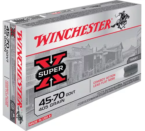 Winchester Ammo X4570CB Super X Cowboy Action 45-70Gov 405gr Lead Flat Nose 20 Per Box/10 Case