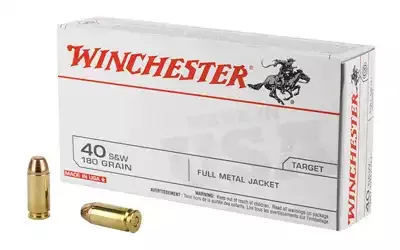 Winchester Ammunition .40S&W 180gr FMJ 50 Round Box