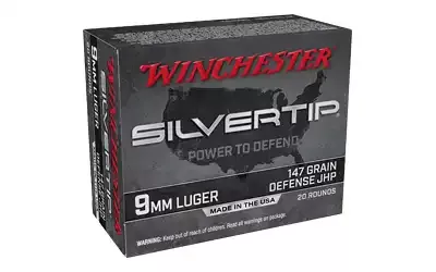 Winchester Ammunition 9mm 147gr JHP Silvertip 20 Round Box