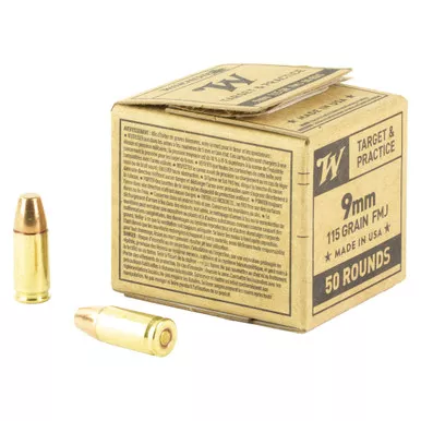 Winchester Ammunition Service Grade - 9MM, 115Gr, Full Metal Jacket, 50-Round Box