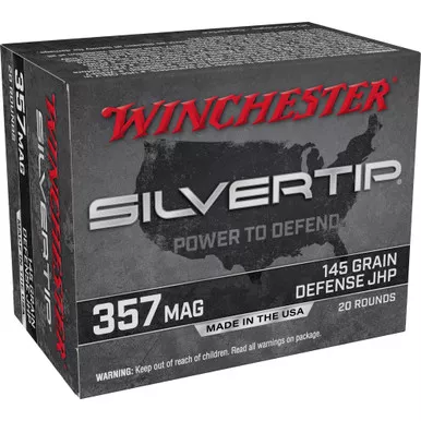 Winchester Ammunition Silvertip, 357 Magnum, 145 Grain, Hollow Point, 20 Rounds W357ST