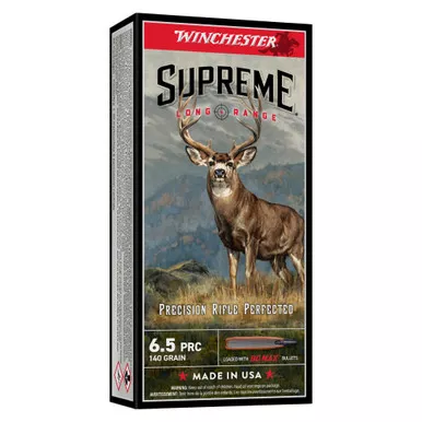 Winchester Ammunition Supreme Long Range - 6.5 PRC, 140Gr, BC MAX, 20-Round Box