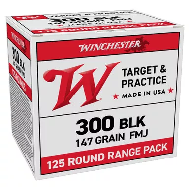 Winchester Ammunition USA - 300 Blackout, 147Gr, Full Metal Jacket, 125-Round Box