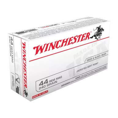 Winchester Ammunition USA, 44MAG, 240 Grain, Jacketed Soft Point, 50 Round Box Q4240