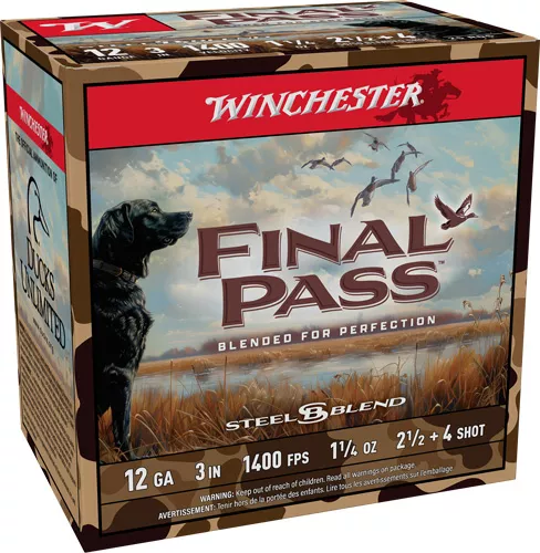 WINCHESTER FINAL PASS 12GA 3″ – 1-1/4OZ #2.5 & #4 25RD 10BX/CS