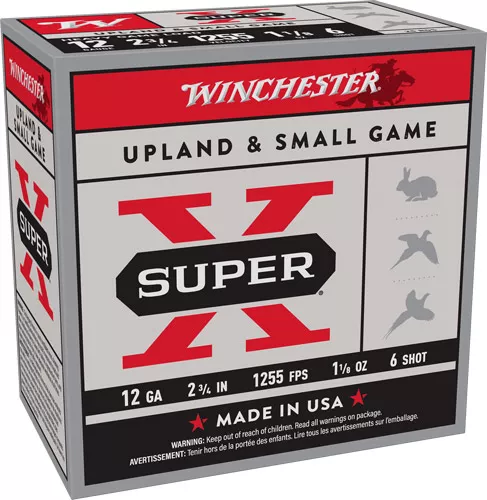 WINCHESTER SUPER-X 12GA 2.75″ – 1-1/8OZ #6 1255FPS 250RD CASE