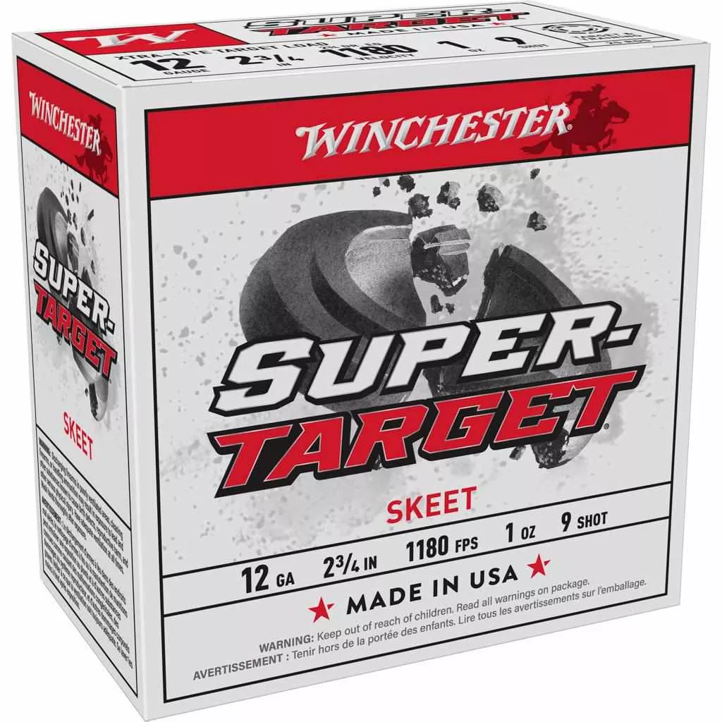 Winchester SuperTarget Shotshells 12 ga 2-3/4″ 1 oz 1180 fps #9 25/ct