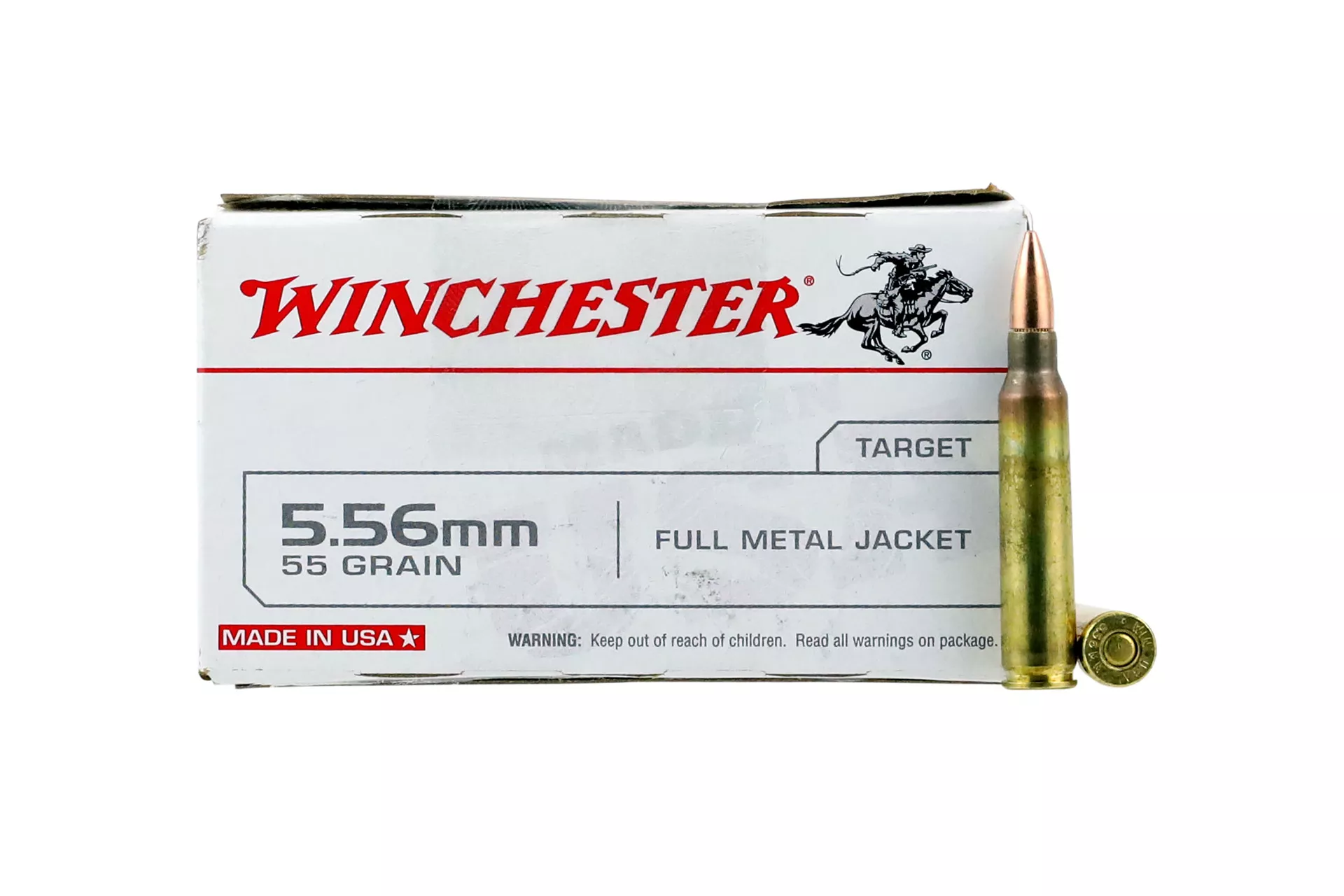 Winchester WM193K M193 5.56NATO 55 Grain FMJ Rifle Ammo – 20 Rounds – WNWM193K-LC